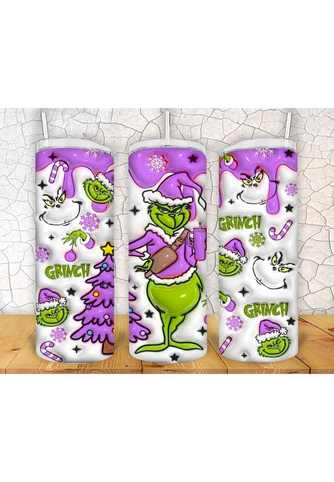 Grinch 3D 20oz Tumbler Sublimation Print