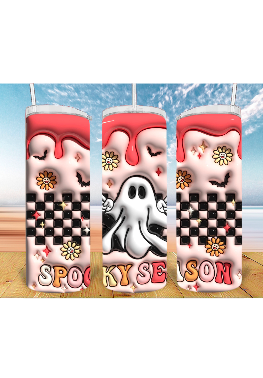 3D Halloween 20oz Tumbler Sublimation Print