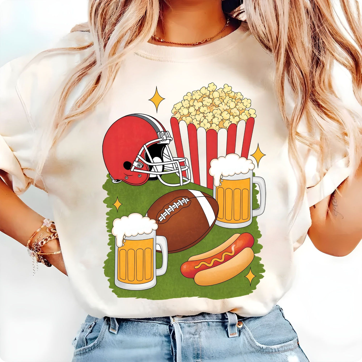Football Season DTF Transfer – Game Day Vibes & Team Spirit Design, Ready to Press