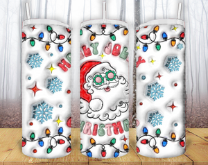 Holly Jolly Christmas 20oz Tumbler Sublimation Print