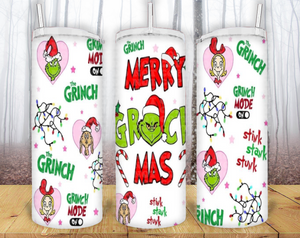 Grinch 3D 20oz Tumbler Sublimation Print