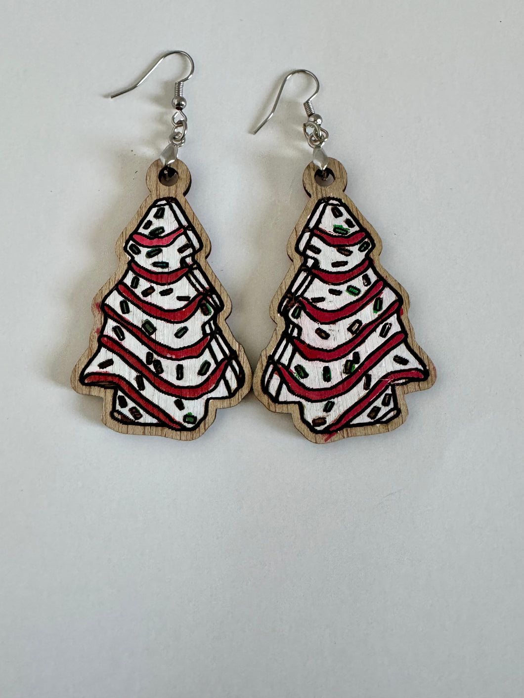 Christmas Tree Cake earrings