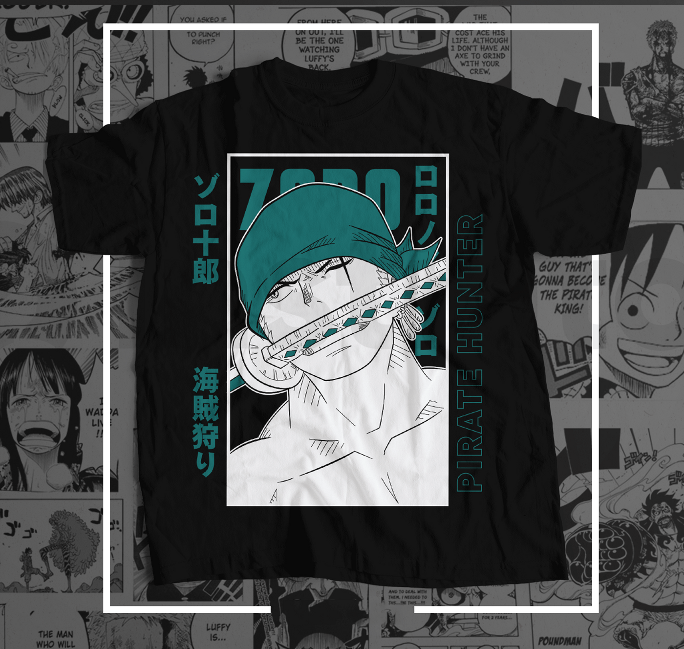 Anime Pirate Adventure DTF Transfer – Nautical Manga-Inspired Design, Ready to Press