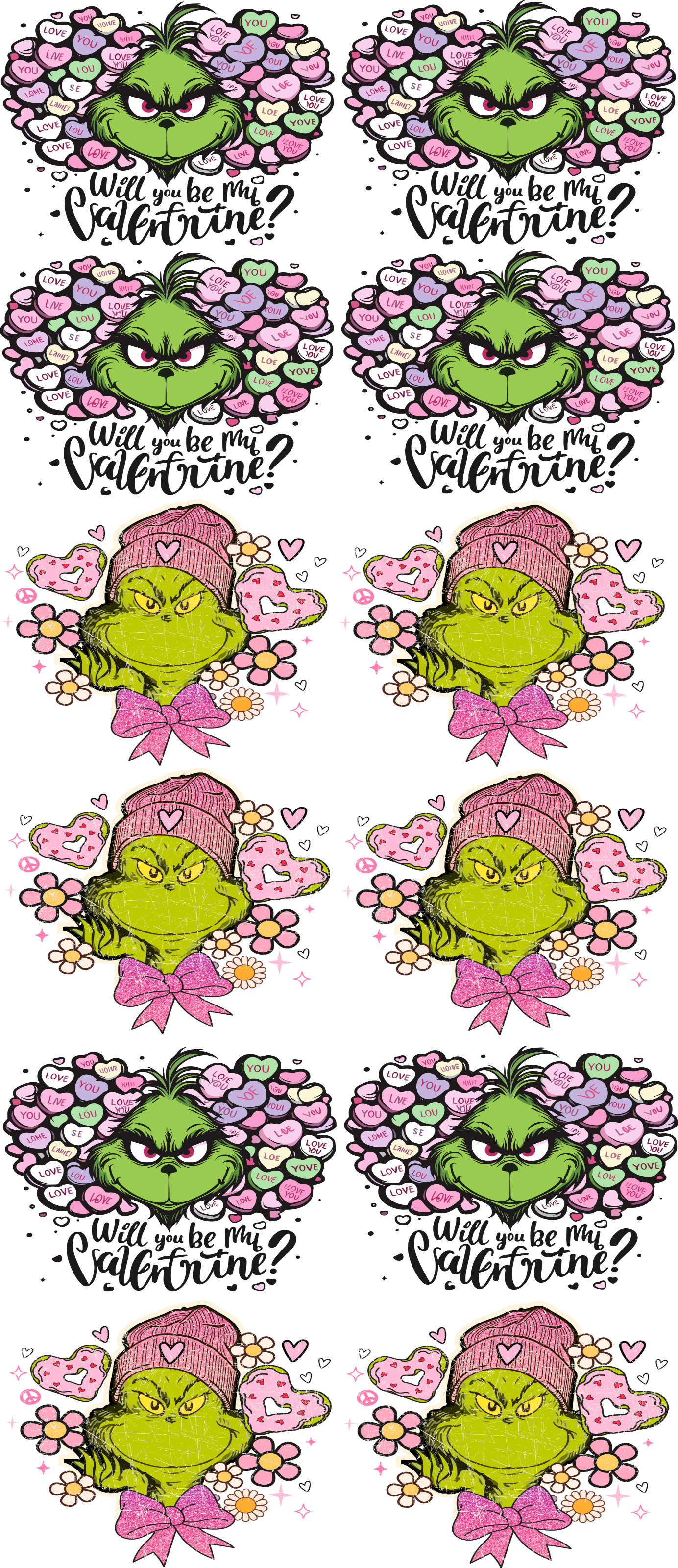 Valentine Pre-Made Gang Sheet Bundle DTF | Ready-to-Press | Love & Romance Designs