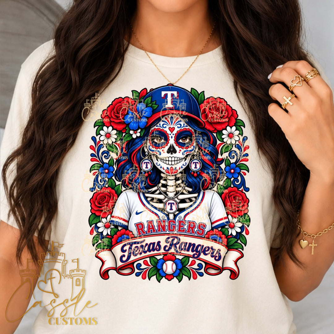 Houston Baseball Catrina DTF Transfer – Ready-to-Press Design