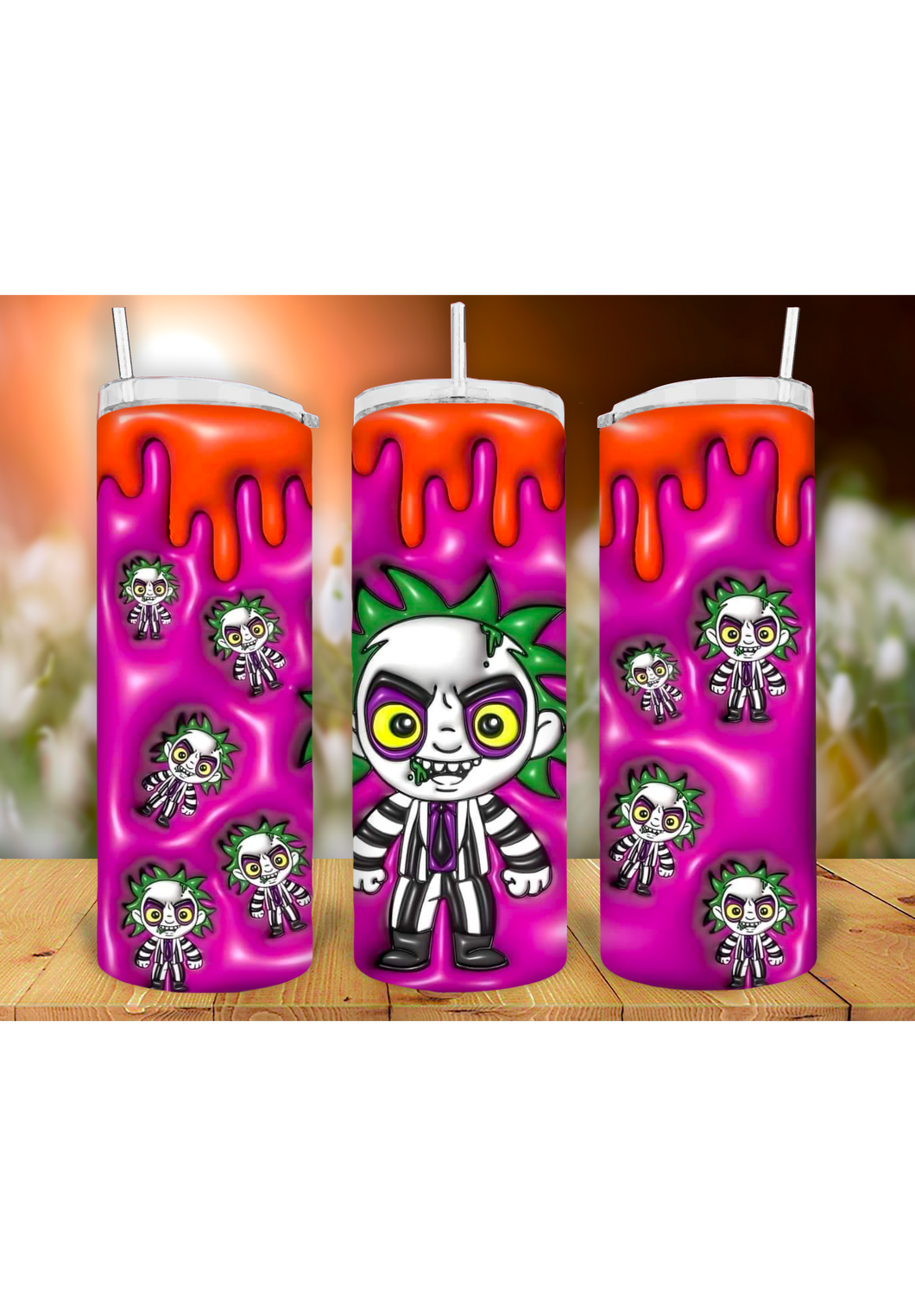 Beetlejuice 20oz Tumbler Sublimation Print