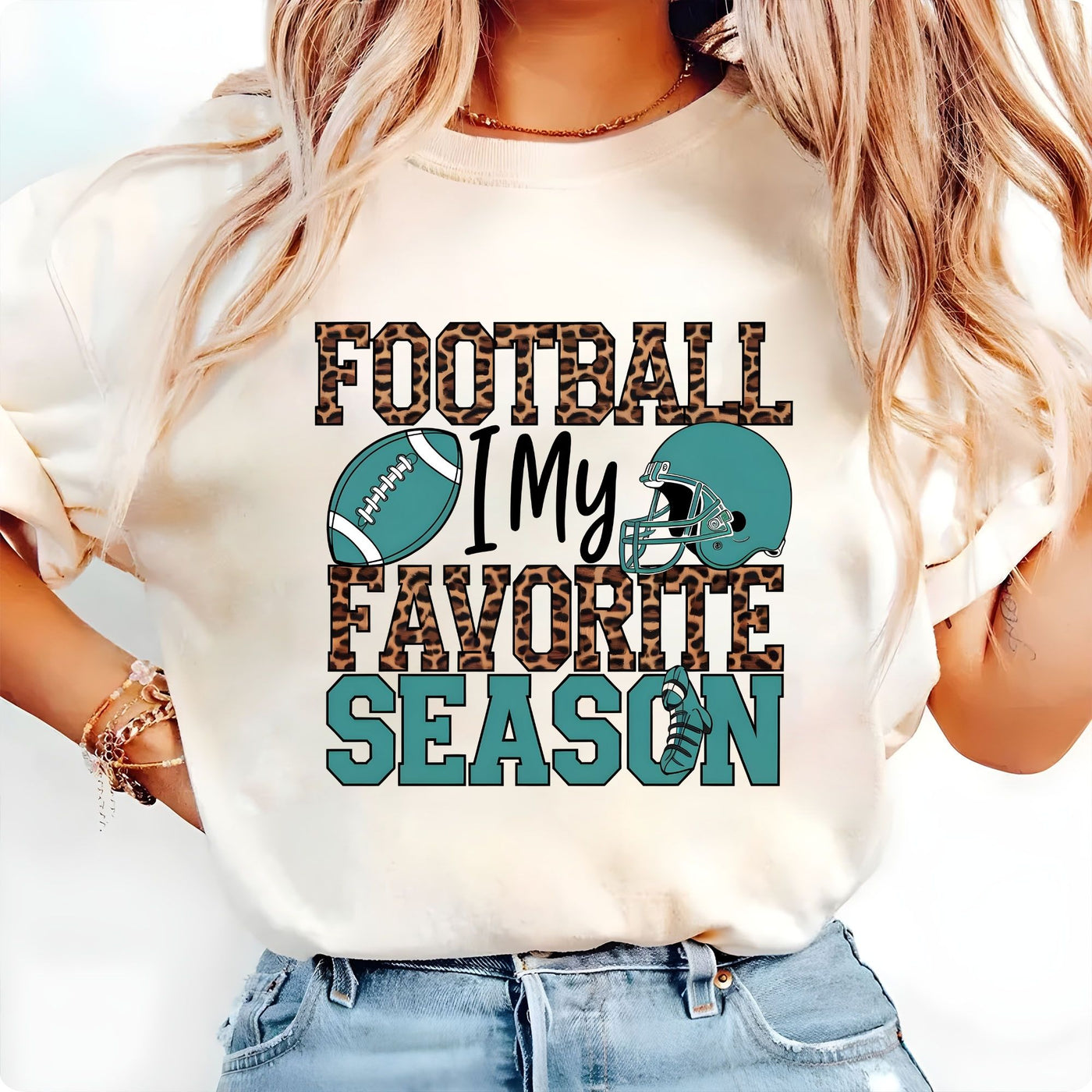 Football Season DTF Transfer – Game Day Vibes & Team Spirit Design, Ready to Press