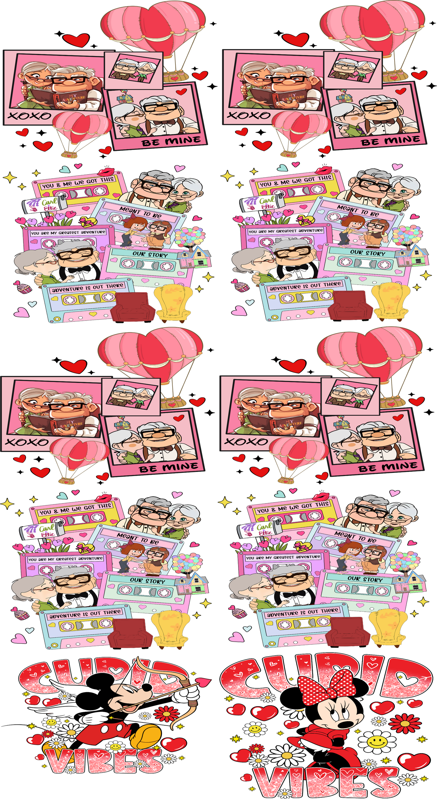 Valentine Pre-Made Gang Sheet Bundle DTF | Ready-to-Press | Love & Romance Designs