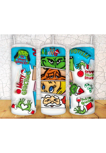 Grinch 3D 20oz Tumbler Sublimation Print