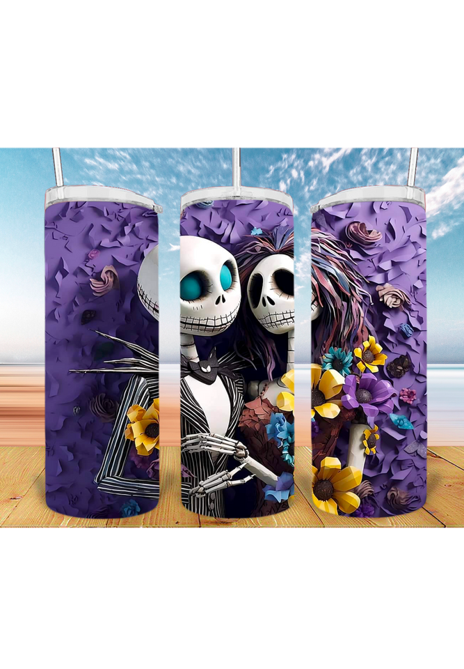 jack skellington and sally 3D 20oz Tumbler Sublimation Print