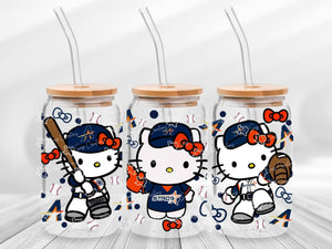 Baseball Astros UV DTF Wrap | 16oz Cup Ready Design

