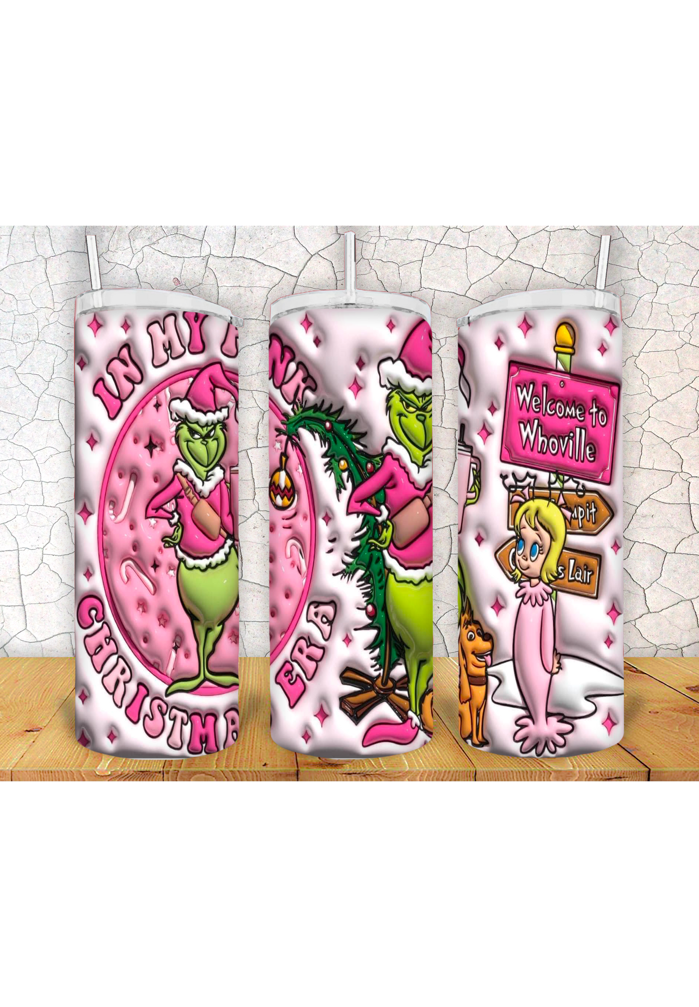 Grinch 3D 20oz Tumbler Sublimation Print