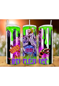 Beetlejuice 20oz Tumbler Sublimation Print