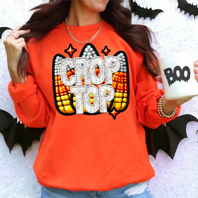 Crop Top Corn Cutie DTF Transfer – Fall Farm Vibes in Style