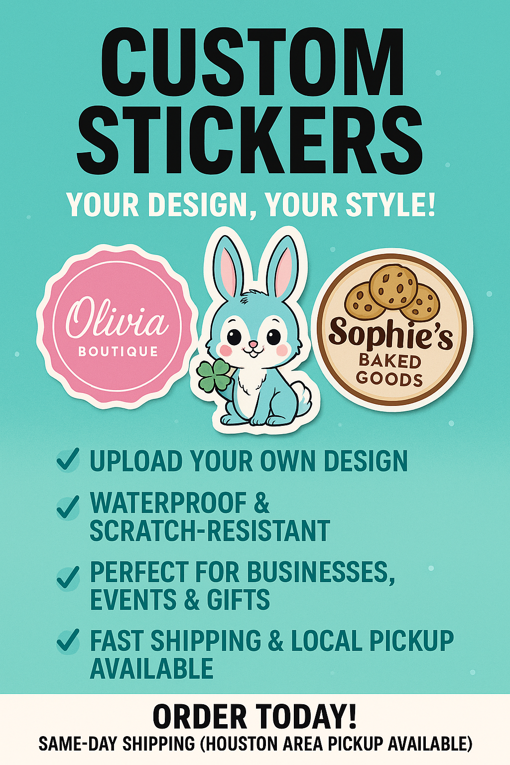 Custom sticker upload your designs