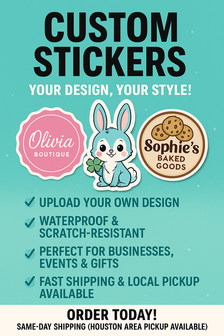Custom sticker upload your designs