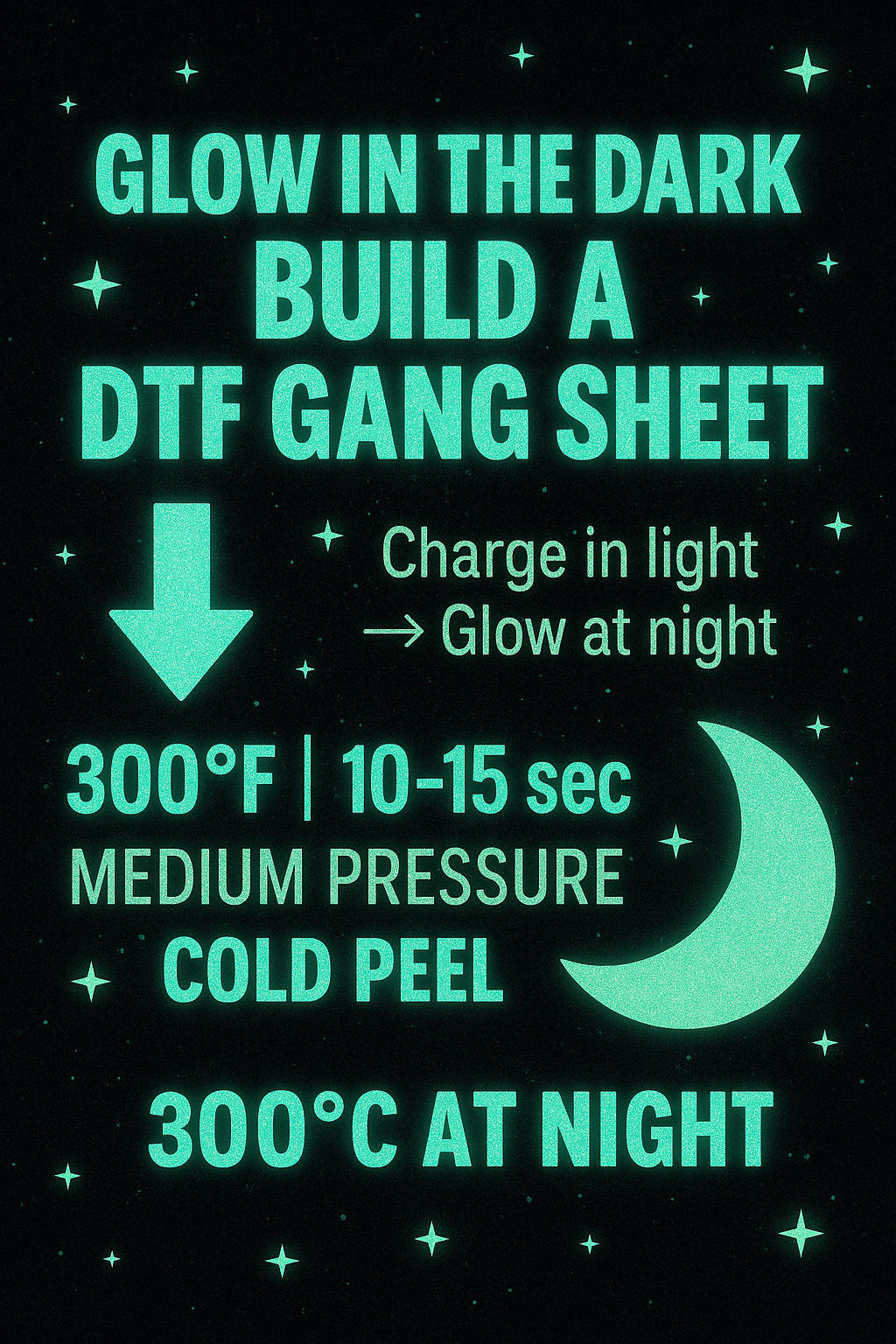 Glow in the Dark Build a DTF Gang Sheet – Custom Neon Transfers, Maximize Prints & Save