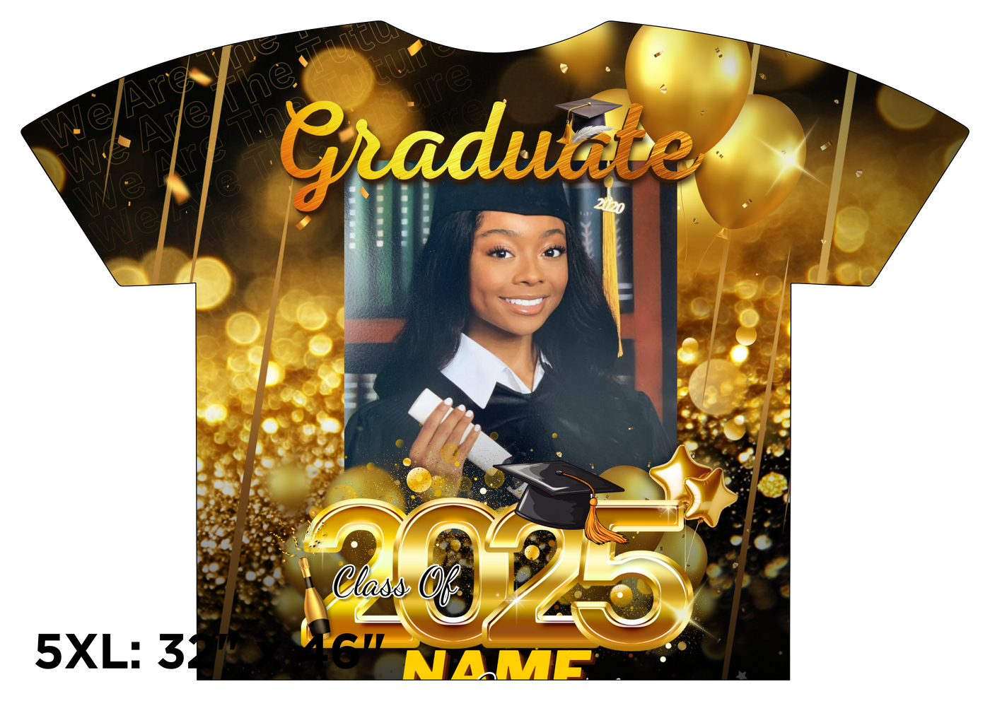 Custom 3D All-Over Graduation T-Shirt – Personalized Full-Print Senior Gift