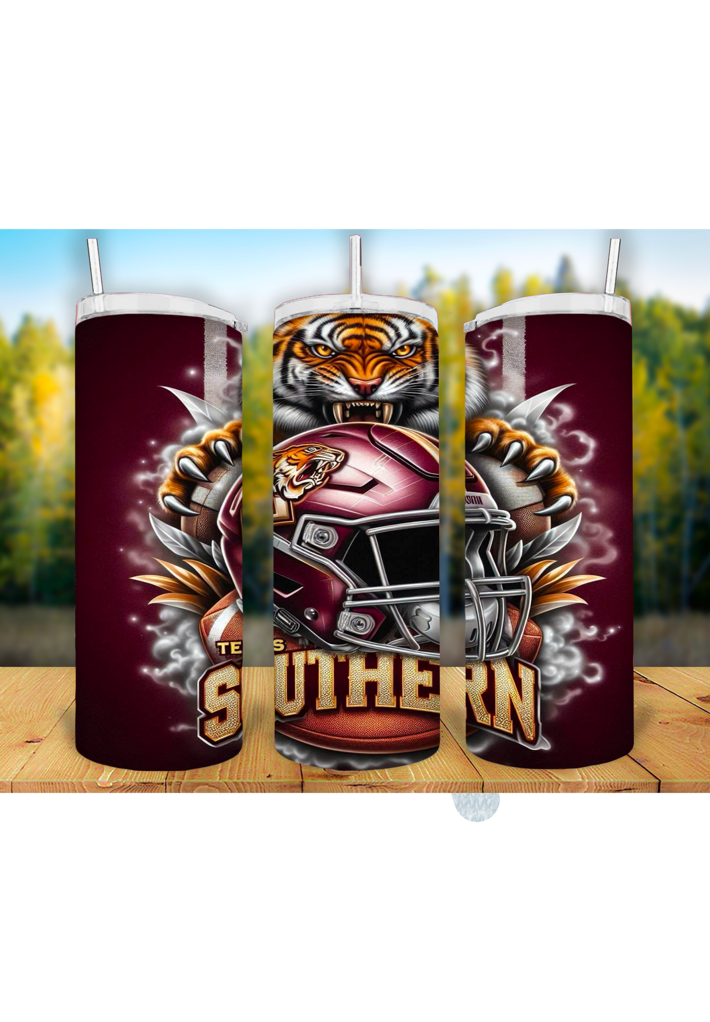 Football Game Day 20oz Sublimation Tumbler Wrap – Ready to Print for Sports Fans