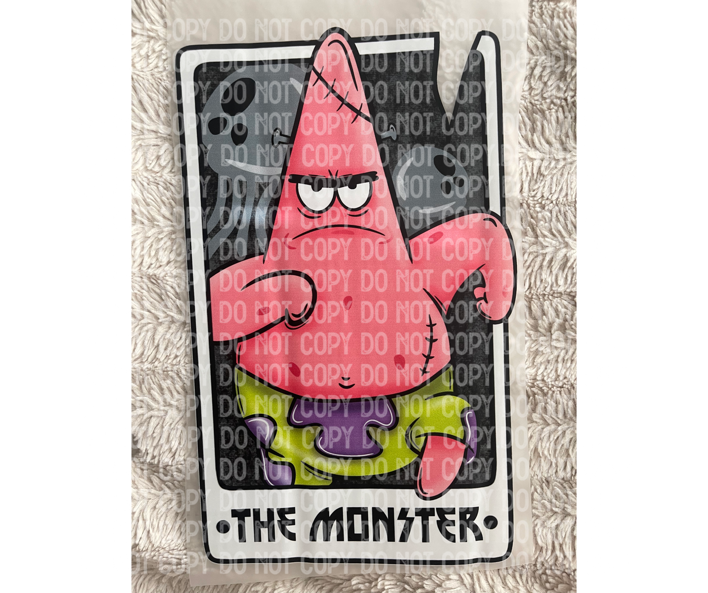 Patrick The monster DTF ready to press Transfer
