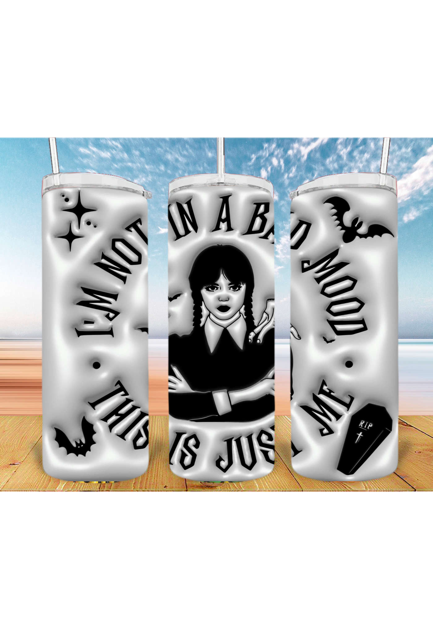 I'm not in a bad mood, thats just me 3D 20oz Tumbler Sublimation Print