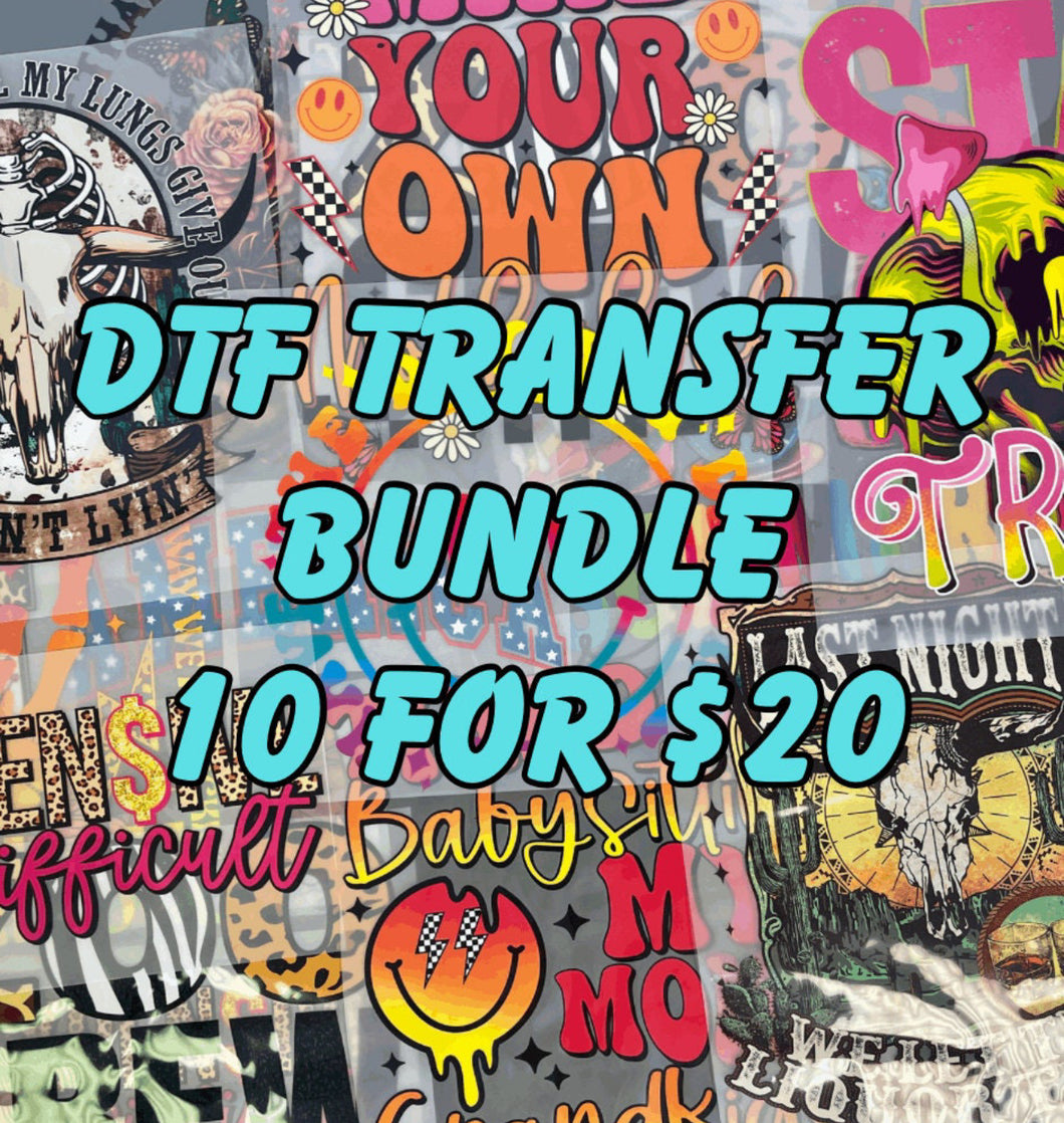 Halloween DTF Transfer Bundle 10 Pack - Ready to Press DTF Transfer Full Color