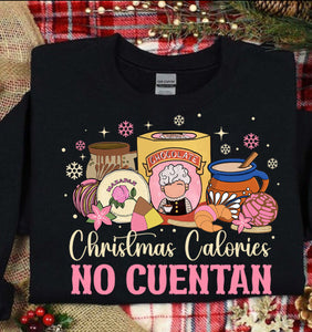 Christmas Calories No Cuenta Hispanic  DTF