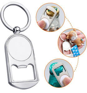 Sublimation Blanks Keychains Metal Bottle Opener Blank Key Rings Aluminum