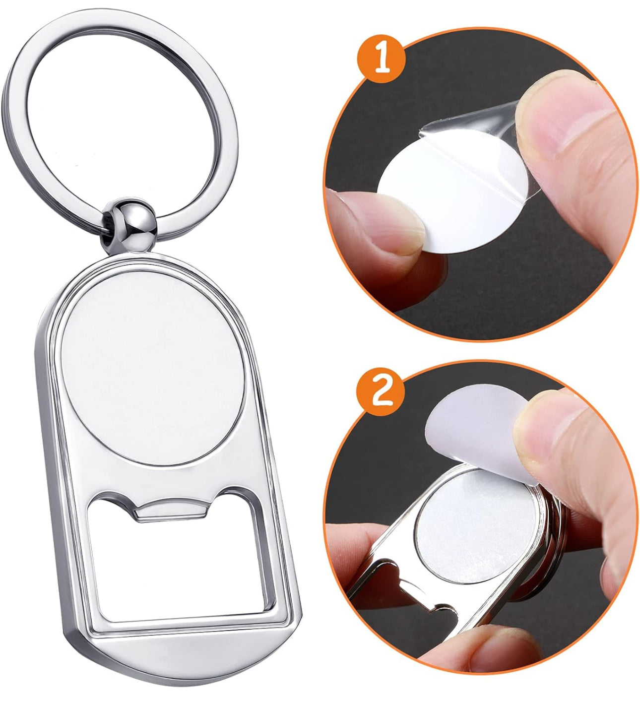 Sublimation Blanks Keychains Metal Bottle Opener Blank Key Rings Aluminum – Customizable & Functional