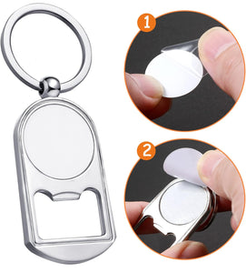 Sublimation Blanks Keychains Metal Bottle Opener Blank Key Rings Aluminum