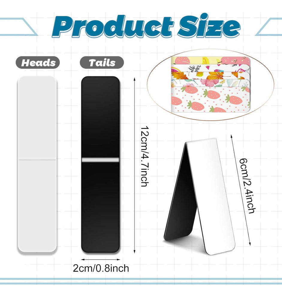 Magnetic Bookmark Book Marker Clip Sublimation