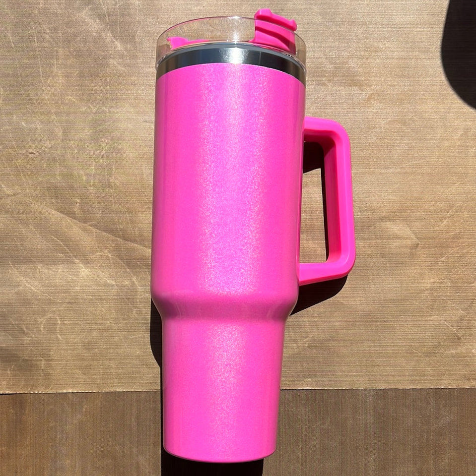 40oz Tumbler - Sublimation Pink Shimmer