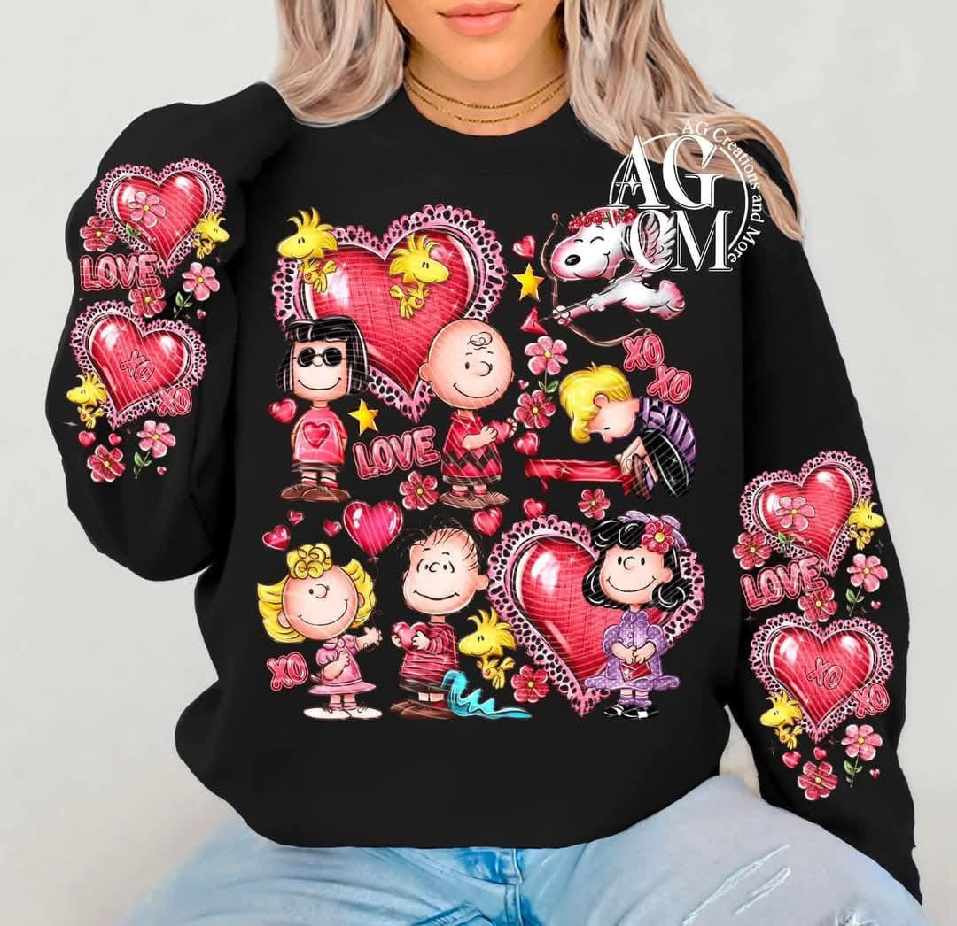 Charlie Brown Valentine DTF Transfer – High-Quality Full-Color Peanuts Design for Custom Apparel & Gifts