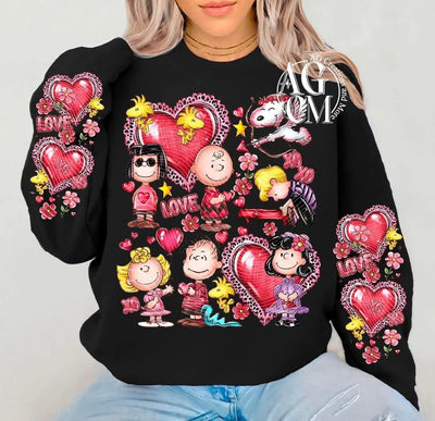 Charlie Brown Valentine DTF Transfer – High-Quality Full-Color Peanuts Design for Custom Apparel & Gifts