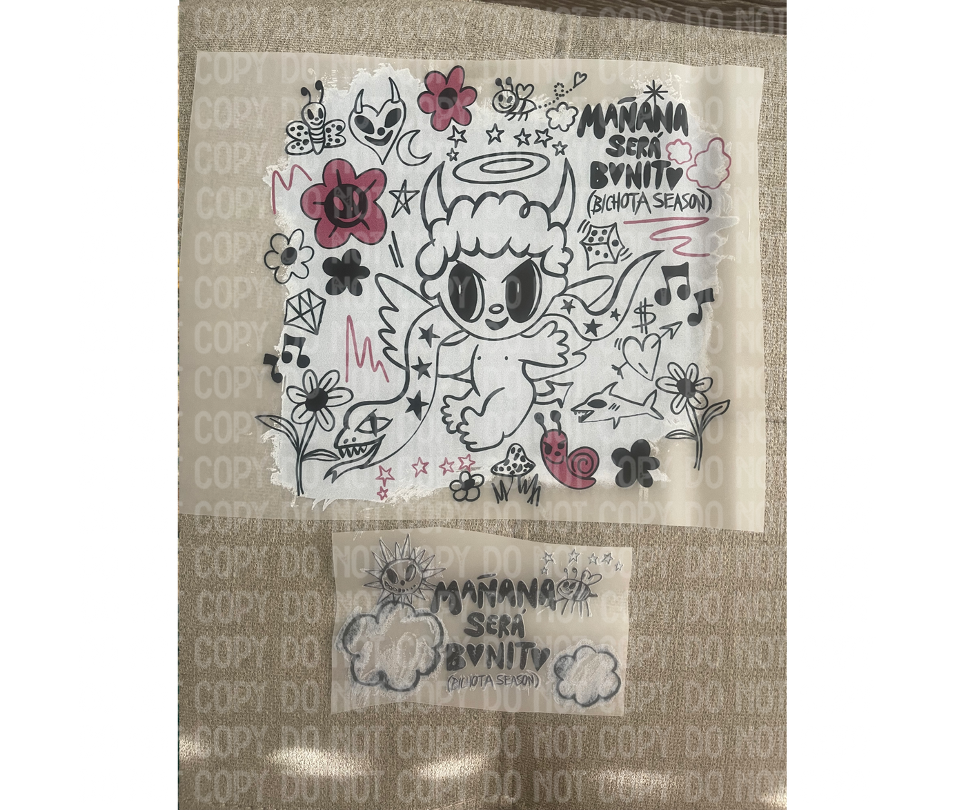 Manana sera bonito DTF back and pocket size
