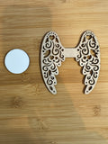 Wooden Angel Wings Charm, Car hanger, memorial wings