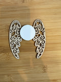 Wooden Angel Wings Charm, Car hanger, memorial wings