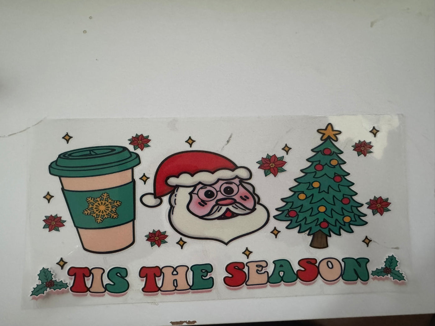 'Tis the Season 16oz UV DTF Libbey Wrap – Festive Holiday Glass Wrap for Christmas Drinkware