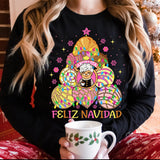 Mexican Christmas, Concha Chirstmas Tree, Cafecito y Pan Dulce, Christmas Latina DTF, Pan Dulce, Feliz Navidad, Latina Chirstmas