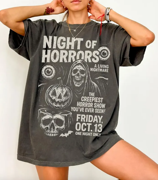 Halloween DTF Transfer – Scary Movie Inspired Ready-to-Press Design