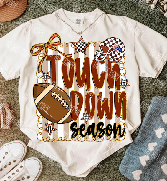 Football Season DTF Transfer – Game Day Vibes & Team Spirit Design, Ready to Press