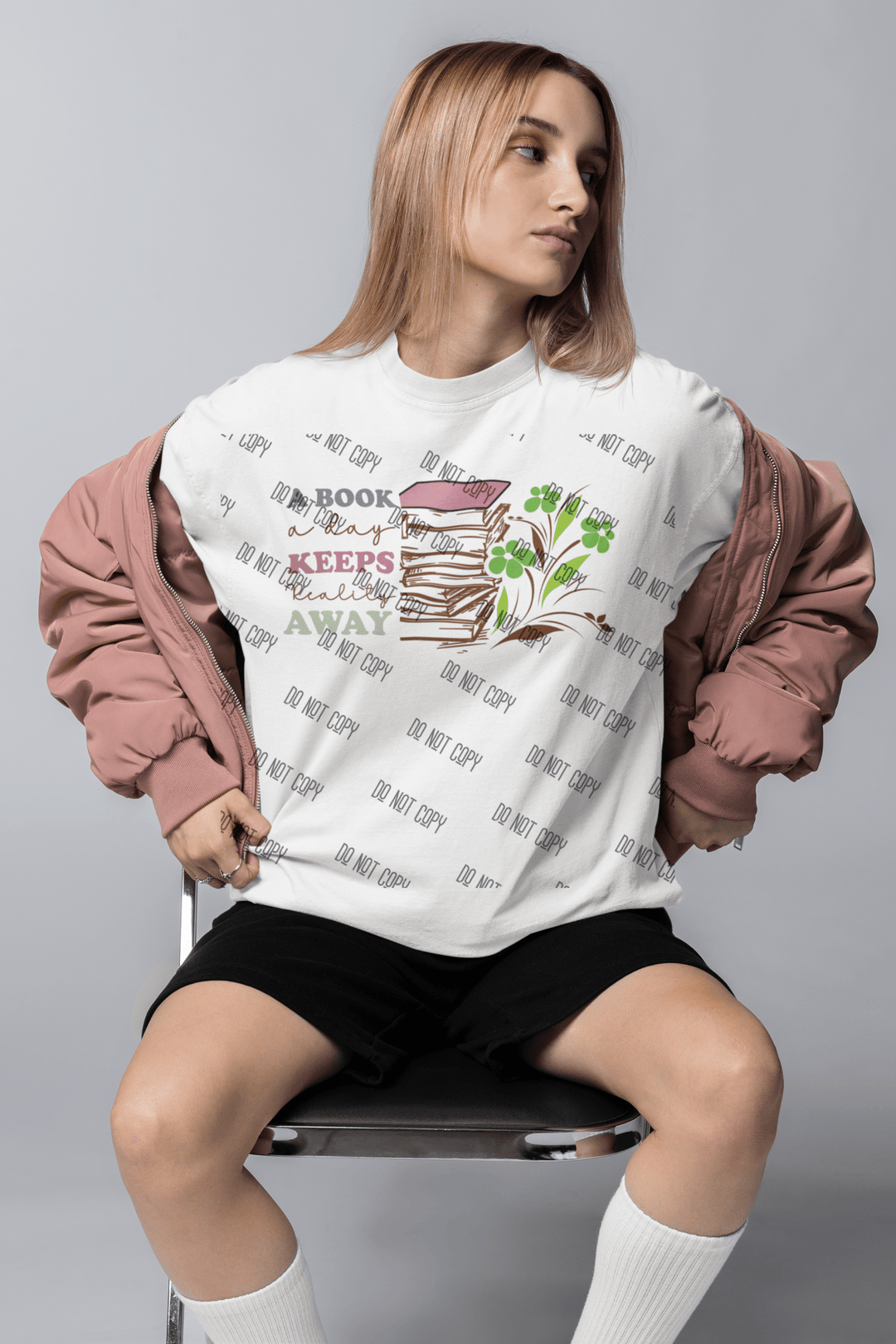 A Book a Day Keeps Reality Away – DTF Transfer for Book Lovers | Whimsical & Fun Design - KT SUBLIMATION, DTF AND MORE LLC