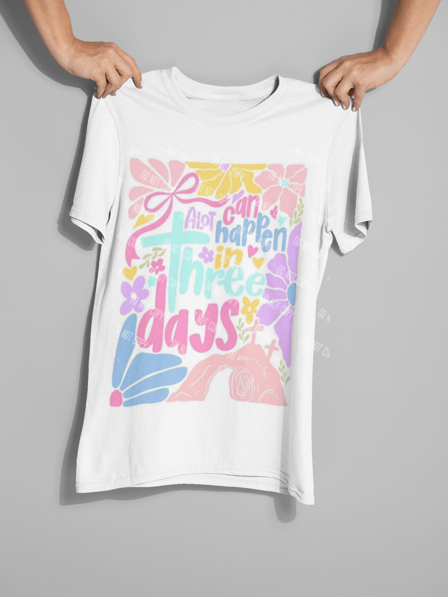 A Lot Can Happen in 3 Days DTF Transfer – Christian Easter Ready-to-Press Design