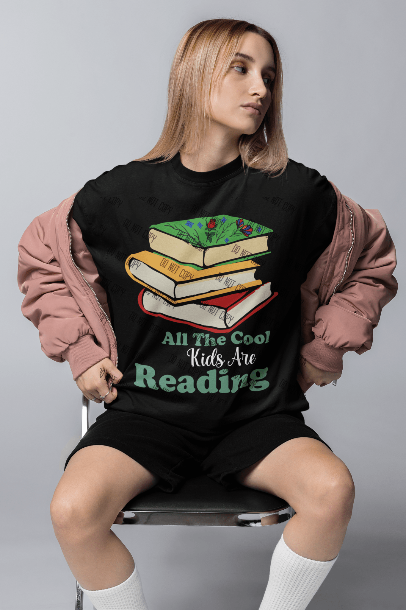 "All the Cool Kids Are Reading" – DTF Transfer for Book Lovers | Fun & Trendy Design for Avid Readers - KT SUBLIMATION, DTF AND MORE LLC