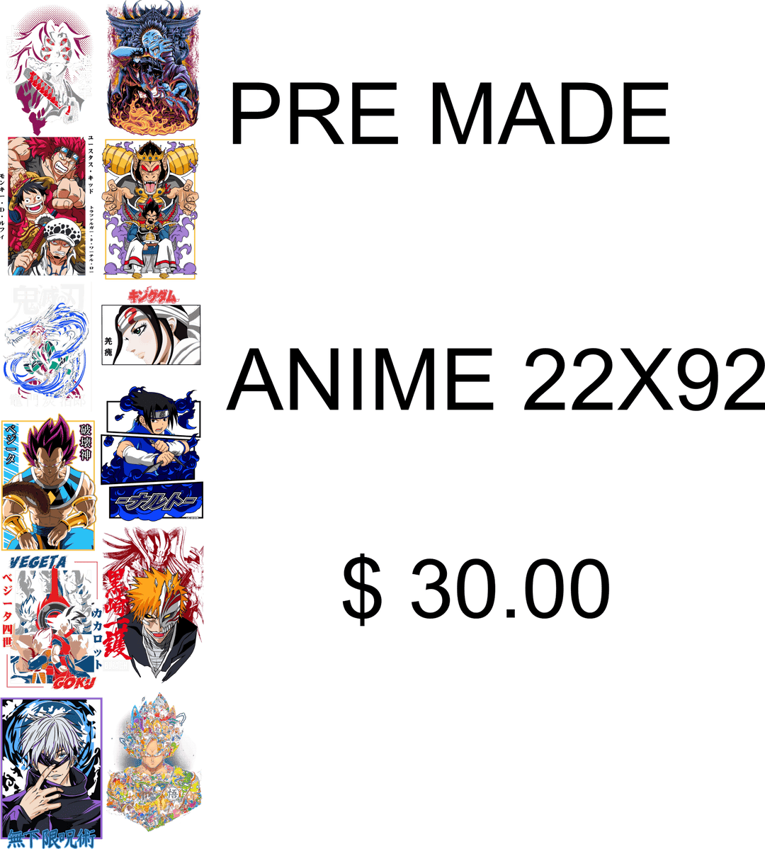 Anime - Inspired DTF Transfer – Kawaii, Bold & Ready to Press! - KT SUBLIMATION, DTF AND MORE LLC