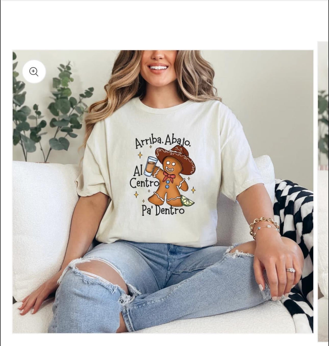 Arriba, al centro y pa dentro gingerbread DTF - KT SUBLIMATION, DTF AND MORE LLC