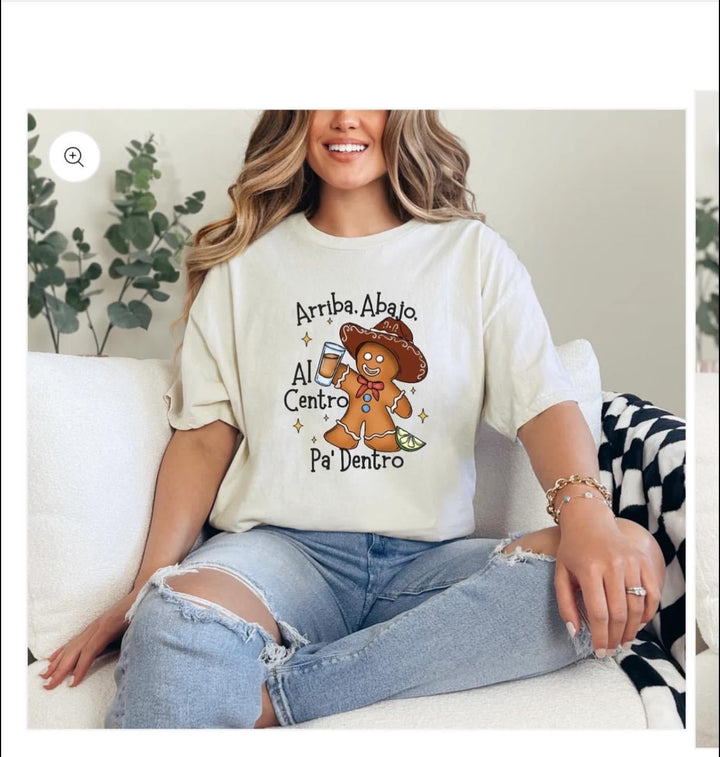 Arriba, al centro y pa dentro gingerbread DTF - KT SUBLIMATION, DTF AND MORE LLC