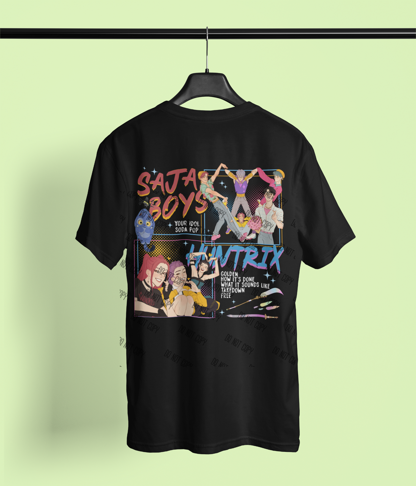 K-Pop Demon Hunter DTF Transfer | Ready-to-Press Anime-Inspired Design