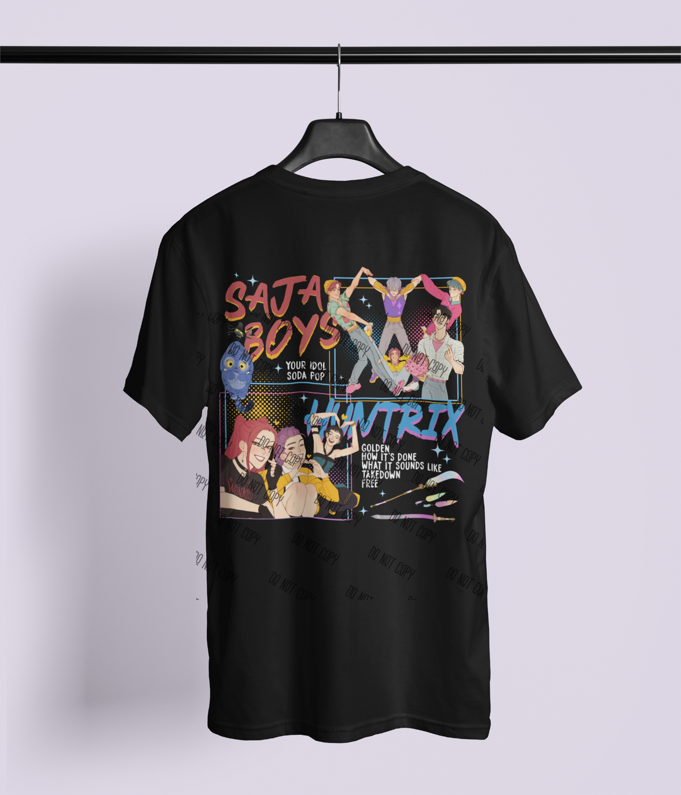 K-Pop Demon Hunter DTF Transfer | Ready-to-Press Anime-Inspired Design