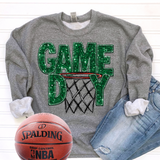 Game Day Green Basketball DTF